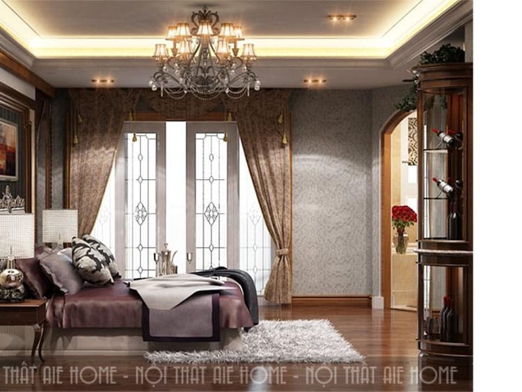 Thiết kế nội thất phòng ngủ chung cư huyền bí và quyến rũ